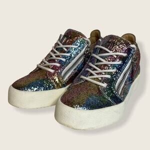 Giuseppe Zanotti | Glitter Dual-Zip Sneakers | Multi | 37 EU